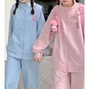 سراويل للسيدات من قطعتين من قطعتين نساء 2 قطعة رياضية jk kawaii sweatpants بنطلون مجموعات preppy على غرار الفتيات الصيف الشارع الشارع عارضة الكورية 220906