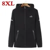 Men's Hoodies Brand 8XL 7XL Plus Size Mens Fall Zip Up Hoodie Hoody Jacket Sweatshirt Casual Gym Hooded Coats Top Outwear