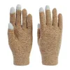 2022 Winteraanraakschermhandschoenen Women Warm Stretch Gebreide wanten chenille stof vol vinger Guantes vrouwelijke haak lucas dikker