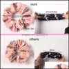 Favor Favor Feminino Moda Scrunchies Florais Elastic Hair Bands Impressão Scrunchie Silk Hairband Head Railtail Ponytail Drop Delivery Dhotd