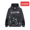 メンズスペックルプリントブランドのネクタイグラフィティ部門デザイナーLanvin Co Seaters Dye Streetwear Men's Women's Galleryys Loose Hooded Pul slwe xxnz xxnz