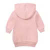 Herbst Teenager Mädchen Kleid Kleinkind Kinder Hoodies Sweatshirts Pullover Große Taschen Kleider Baby Kleidung 20220907 E3