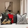 Kudde Luxry Chinese Leopard Cover Home Decorative Brodery Lumber Case 45x45cm/30x50cm/50cm soffa