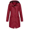 Women's Jackets Raincoat Women'S Zipper Waterproof Lightweight Outdoor Packable Hooded 220906