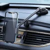 Instrumentpanelen telefonhållare för bil 360 ° bred vy flexibel lång arm universal handfree auto vindrutan luft ventil telefon montering