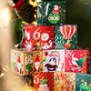 Confezione regalo 24 pezzi Calendario dell'Avvento di Natale Scatola Carta Kraft Biscotti per caramelle Anno per bambini Bomboniere Navidad 2022 Decorazioni natalizie