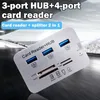 Mini USB Hub 3.0 Leitor de várias cartões de alta velocidade com ms/sd/m2/tf 3 portas tampa para laptop u1r1