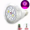 Grow Lights 18 LED tam spektrum E27 E14 Growbox Odası Çiçek Kültivo Alüminyum Bitki Ampul Büyüyen Lamba Kapalı Sera İçin