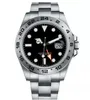 SX Ásia Relógios GMT 42mm 216570 Branco Preto Dial Laranja Agulha Explorador de Aço Inoxidável Mecânica Automática Homens Watches262H