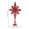 Weihnachtsdekorationen Baum Star Toper Dekoration Ornament Dekor Weihnachts -Topper Red Holidayhat Festliche Sterne Metall Metall