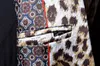 Leopard Print Men garnitur Set z spodniami garnitury na męską wydajność DJ Kurtka luksusowa piosenkarka gwiazda płaszcza