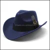 Sombreros de ala ancha Sombrero Fedora con plumas Mujeres Hombres Sombreros de fieltro Sombreros Mujer Hombre Panamá Cap Mujer Hombre Jazz Hombre Mujer Fash Carshop2006 Dhqnr