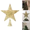 ديكورات عيد الميلاد شجرة TREE TOPPER مع بريق ملون لديكور ديكور 3 أحجام 15 سم 20 سم 25 سم 6 ألوان