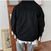 Men's Jackets Spring 2022 Men's Lapel Jacket Short Korean Fashion Youth Coat Single Breasted Double Pockets Workwear 2Y5283