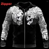 هوديز الرجال المكسيك Aztec الجمجمة وشم 3Dprinted الثقافة المكسيكية غير الرسمية الربيع للجنسين Zipper Pullover Men/Women's Sweatshirt