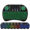 Clavier i8 rétro-éclairé, 7 couleurs, anglais, Air Mouse, télécommande tactile sans fil, pour Smart TV Box, ordinateur de bureau, pavé tactile