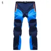 Pantaloni da uomo Tuta da uomo Color Block Quick Dry Zipper Outdoor Trekking Pesca Pantaloni lunghi Sport Fitness Tuta