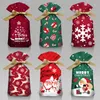 Decorações de Natal 10pcs Papai Noel Merry 2022 Candy Bag Flake Snowstring crocante para o ano em casa 2023 Noel presente