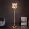 Lampadaires Simple Moderne Cristal Salon LED Lampe Étoilée Personnalité Nordique Pissenlit Chambre Chevet Soleil Fleur Table