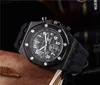 Originalklockor Mens Top Brand Luxury Clock Casual rostfritt stål Män tittar på sportvattentät kronograf F0KM