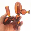 Bong Pipa ad acqua Bong in vetro Narghilè Narghilè Narghilè Spesso Tubi per tubi gorgogliatore 14,4 mm Giunto femmina Toro Dab Rig Amber Craftbong