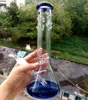 Blue 10 inch Thick Glass Hookahs Straight Water Bong Oil Dab Rigs Smoking Pipes with Female 18mm Joint