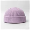 Bonnet / Crâne Caps Hommes Skl Caps Bonnets Automne Hiver Tricoté Chapeau Pour Hommes Femmes Bonnet Solid Cap Rue Chapeaux Accessoires De Mode Whol Dhvo5