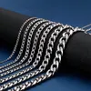Stainless Steel Cuban Chain Link Necklace for Men Women Gift Jewelry Accessories Wholesale