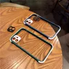 Casos de celular transparentes para iPhone11 12 13 14/pro/promex/max/12 13/mini/xr/xs/xsmax/7 8/plus/se2 quadro contraste a lente destacável