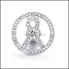 Inne Colorf Crystal Wstbon Kształt Snap Button Komponenty SIER SIER 18 mm metalowe przyciski Snaps Fit Bransoletka Noosa Dhseller2010 Dhhhx