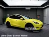 Премиум Ultra Gloss Lemon Yellow Vinyl Wrap Sticker Whole Shiny Car Cuppling Plam с выпуском воздуха Начальная низкоклетная клея самостоятельная клейкая фольга 1,52x20m 5x65ft