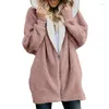 Kvinnors jackor kvinnors kvinnor jacka cardigan kvinna kappa h￶sten casual vinter fleece kvinnor grundl￤ggande toppar outwearwomen's