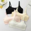 Camisole Cotton Tube Top Top Rouphe Student Girl Bra No a￧o Anel de a￧o esportes finos vestu￡rio de roupas ￭ntimas meninas adolescentes Treinando suti￣ 20220907 E3