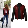 Vestes pour femmes automne hiver loisirs mode solide veste Oneck fermeture éclair couture matelassé Bomber veste manteaux 220907