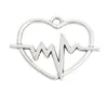 Fashion Alloy Medical Heart ECG Электрокардиограф очарование сердца медицинская медсестра подвеска подвеска 50 шт. 2530 мм AAC204