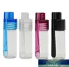 1 Stück 36 mm/51 mm tragbare Glasflasche Schnupftabak Snorter Acryl-Pillenetui, zufällige Farbe