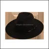 Стингевые шляпы модные джазовые шляпы верхней шляпы Fedora Hats Mens Womens Women Wise Brim Trilby Lady Madeny Sun Panama Caps for bdehome dhnsi