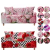 Stuhlhussen, elastisches Sofa für Wohnzimmer, 3D-Rosenblumendruck, Stretch-Schonbezug, Schnittcouch, Ecke, Valentine Deco 220906