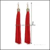 Dangle Chandelier Ladies Long Tassel Kolczyki Dziewczyna wisiorek boho w stylu złotym kołem bohemian retro vintage różnorodna mieszanka Drop d dhu84