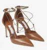 Mode été Olesia sandales chaussures femmes orteil en cuir Nappa dame robe de soirée