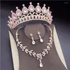 Ensembles de bijoux de mariage Baroque mariée pour les femmes mode diadèmes boucles d'oreilles colliers ensemble couronne fête bal filles mariée bijoux