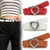 Cintos da moda feminina anel de coração cinto de cinto Metal PU Couather Clothes Acessórios para mulheres