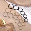 Hoop￶rh￤ngen 2022 Vintage Rose Gold Color Multiple Dangle Small Circle For Women Jewelry Steampunk Ear Clip Gift