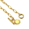 Link Pulseras Flashbuy Cadena de acero inoxidable para mujeres Accesorios de color de oro geométrico de metal Pulseira