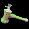 Accessoires pour fumer Pipe à eau en silicone Narguilé Dab Rigs Bongs en verre 7 '' Marteau barboteur