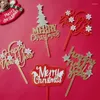 Forniture festive 2022 Torta creativa acrilica Happy Year Buon Natale Decorazioni natalizie Strumenti per decorare la casa