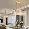 펜던트 램프 현대 단순한 LED 고급 럭셔리 크리스탈 라이트 식당 침실 원래 투명한 천장 하드웨어 바 테이블 랜턴