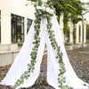 Fiori decorativi 200 cm Ghirlanda di eucalipto verde artificiale Foglie di vite Fogliame finto Viti Piante in rattan Matrimonio Edera Corona Decorazione murale