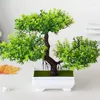 장식 꽃 인공 플라스틱 식물 분재 작은 나무 냄비 가짜 식물 화분 화장실 식탁 장식 정원 배열