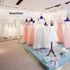 Feestjurken 2022 Sexy kanten bruidsmeisje korte tule bruiloft formele jurken Vestidos de festa